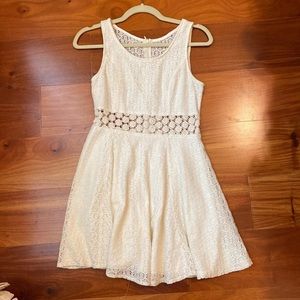 cream lace dress